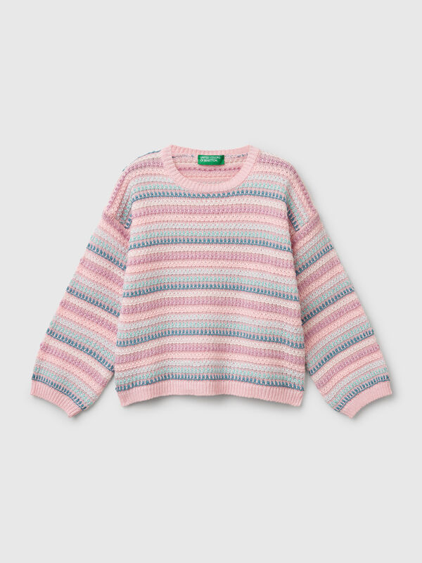 Pull rayé multicolore Filles
