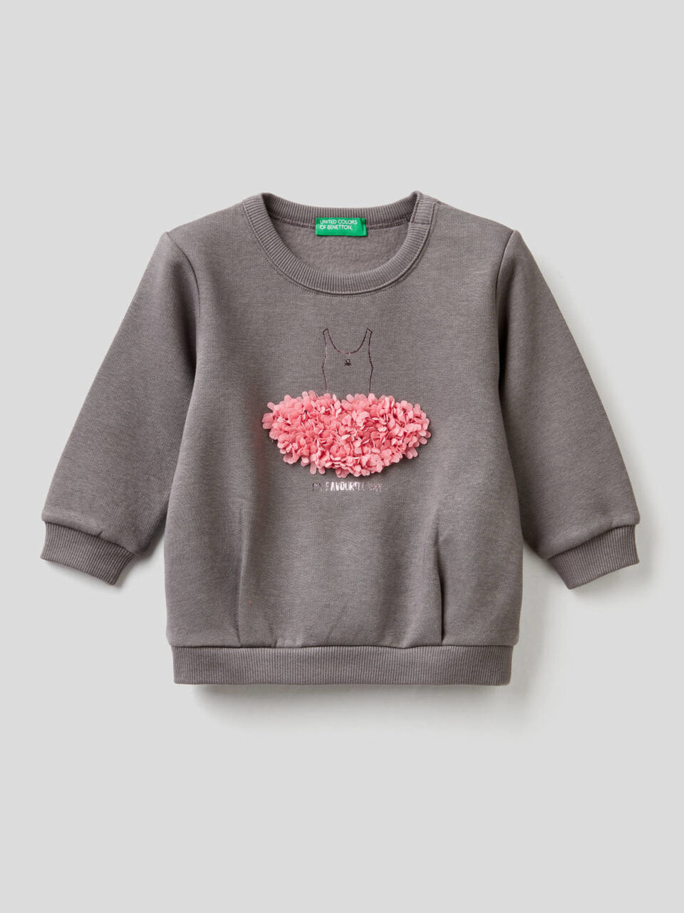 Sweatshirt mit Blütenblatt-Applikationen image number 1