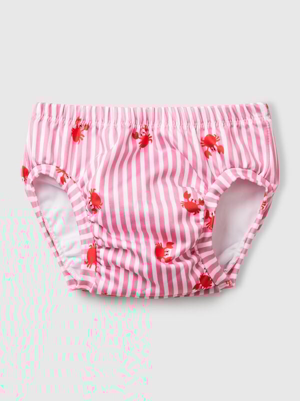 Striped swim bottoms with crabs New Born (0-18 months)