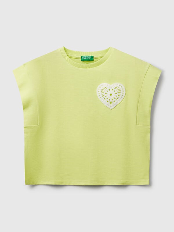 T-shirt avec patch macramé Filles