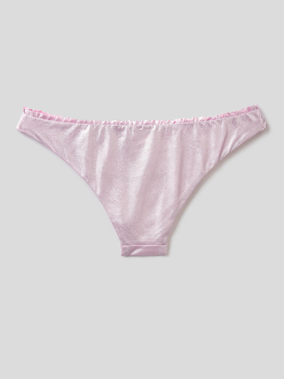 Bandeau swim bottoms with foil look image number 2