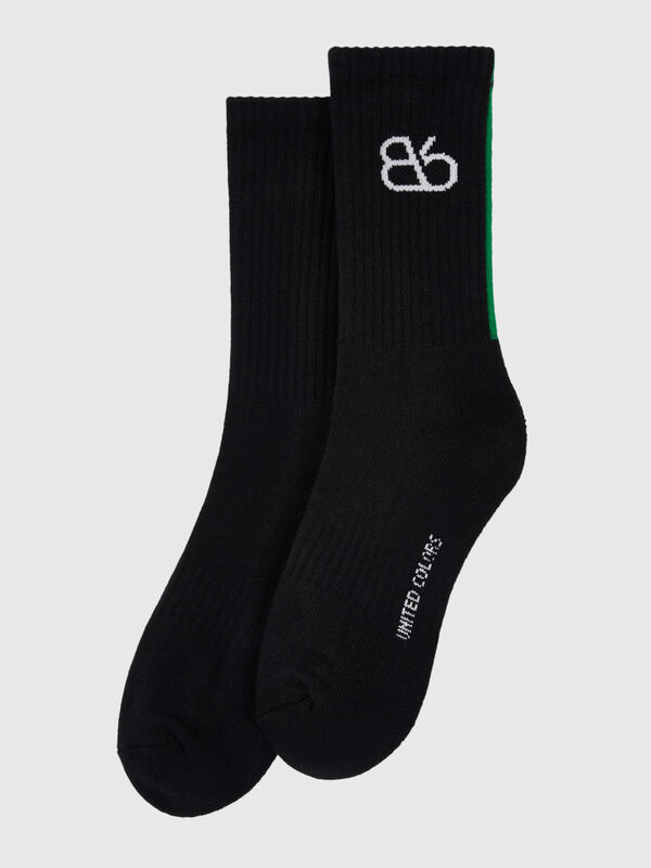 Chaussettes en coton mélangé extensible Femme
