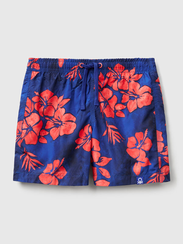 Patterned swim trunks in nylon Junior Boy