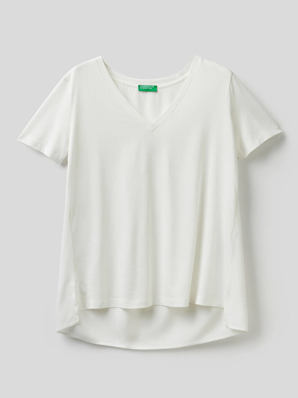 T-Shirt mit Rückenteil aus Viskose image number 1