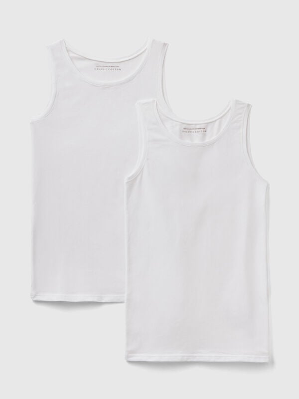 Zwei Tanktops aus superelastischer Baumwolle Mädchen