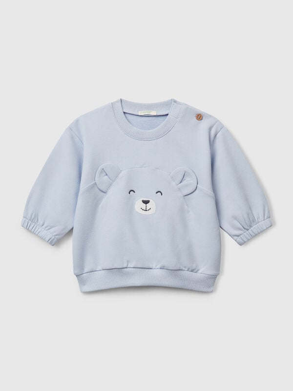 Sweatshirt with embroidery and patches New Born (0-18 months)