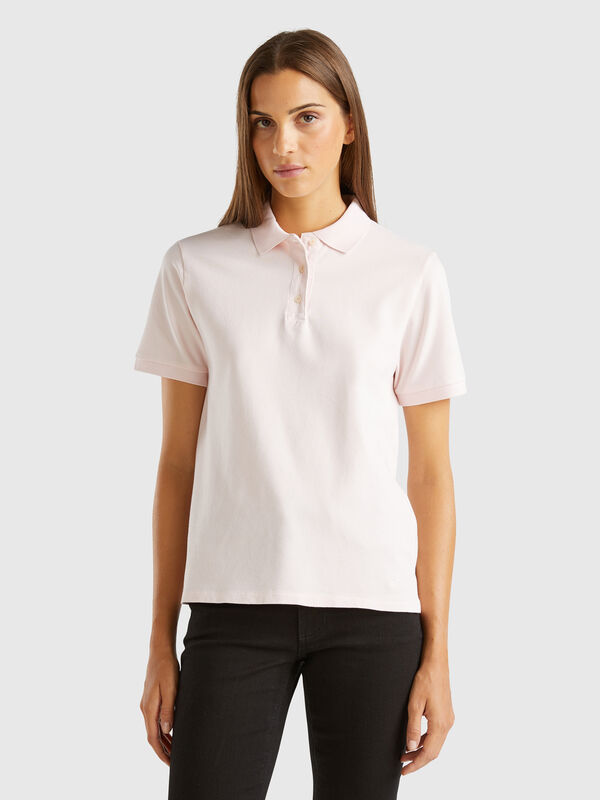 Polo in stretch organic cotton Women