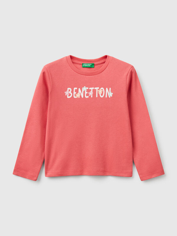 T-shirt ajusté à imprimé pailleté Filles