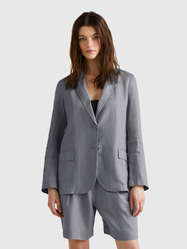 Blazer in pure linen Women