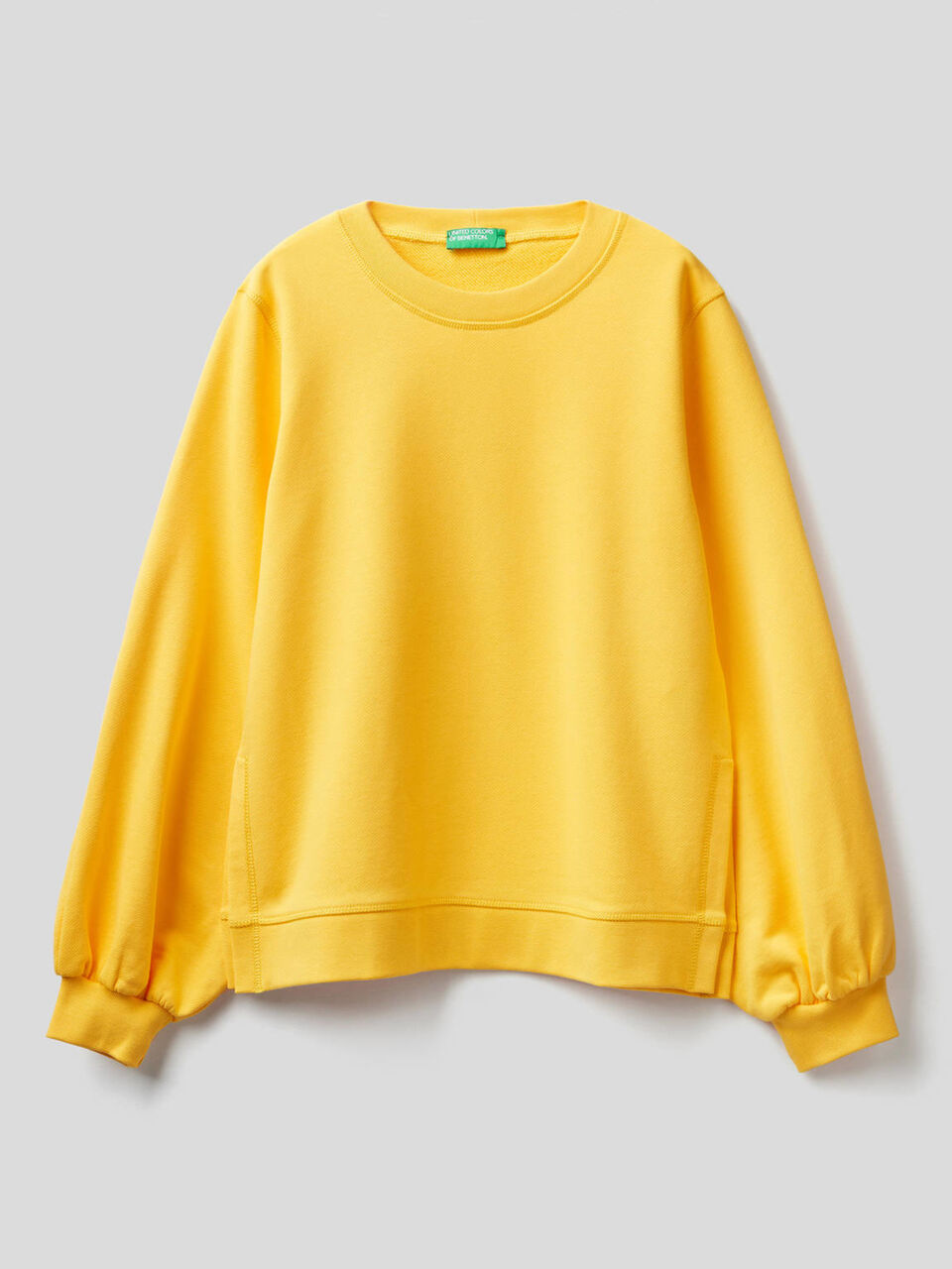 Cotton sweatshirt with puff sleeves image number 1