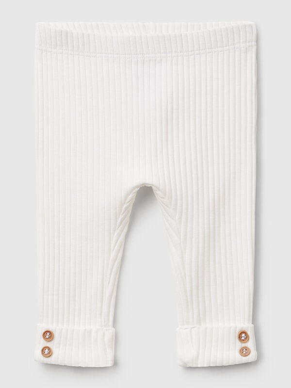 Leggings aus Stretch-Baumwolle Newborn