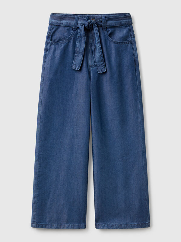 Weit geschnittene Jeans mit Schärpe Mädchen