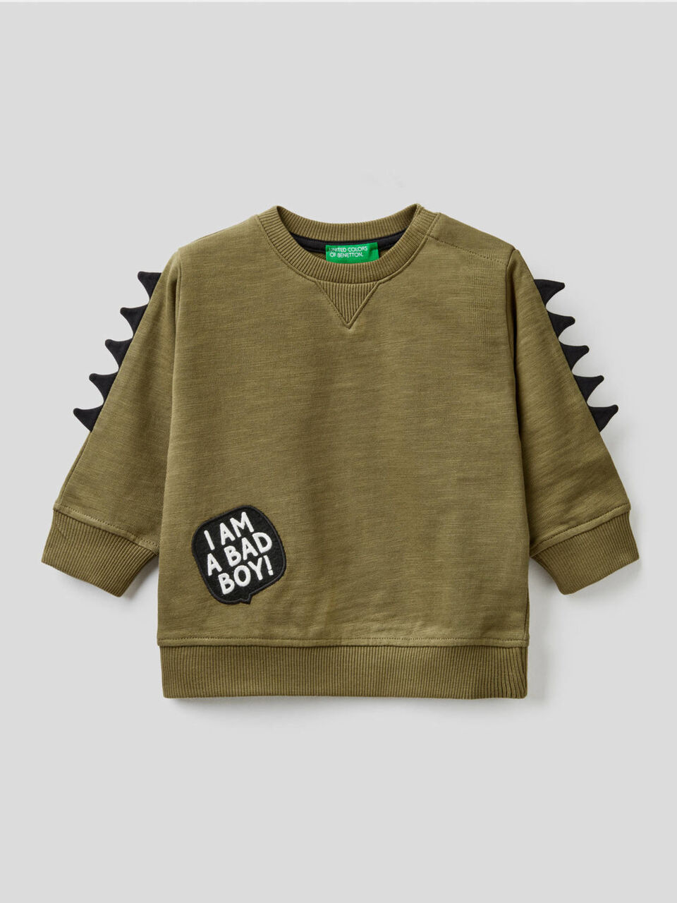 Sweatshirt aus 100% Baumwolle mit 3D-Applikationen image number 1