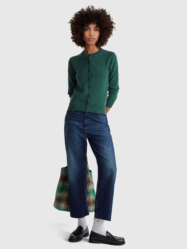 Cardigan en pure laine Shetland Femme