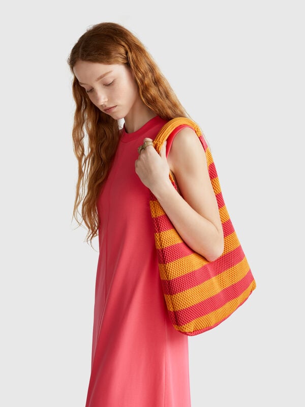Sac bandoulière en crochet Femme