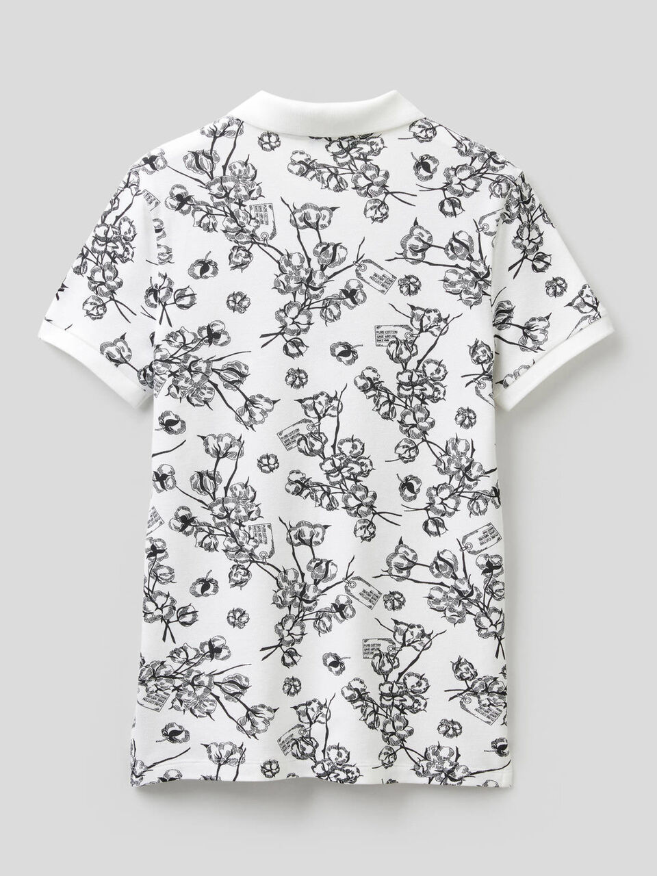 Polo imprimé en coton stretch image number 2