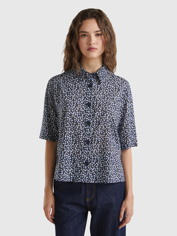 Short sleeve patterned shirt Women