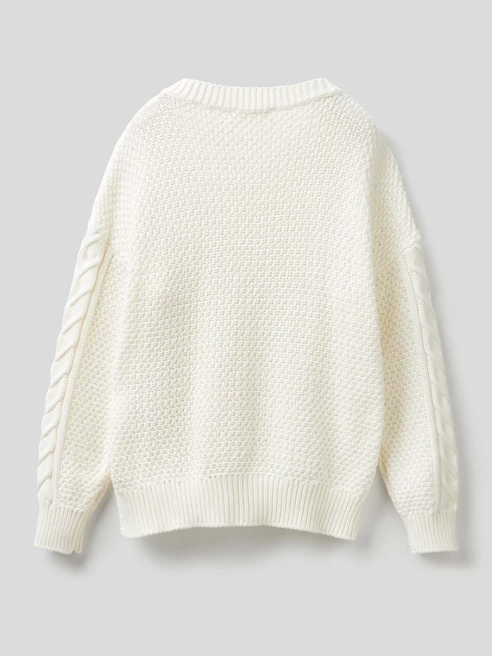Pullover aus reiner Baumwolle mit besonderer Verarbeitung image number 2