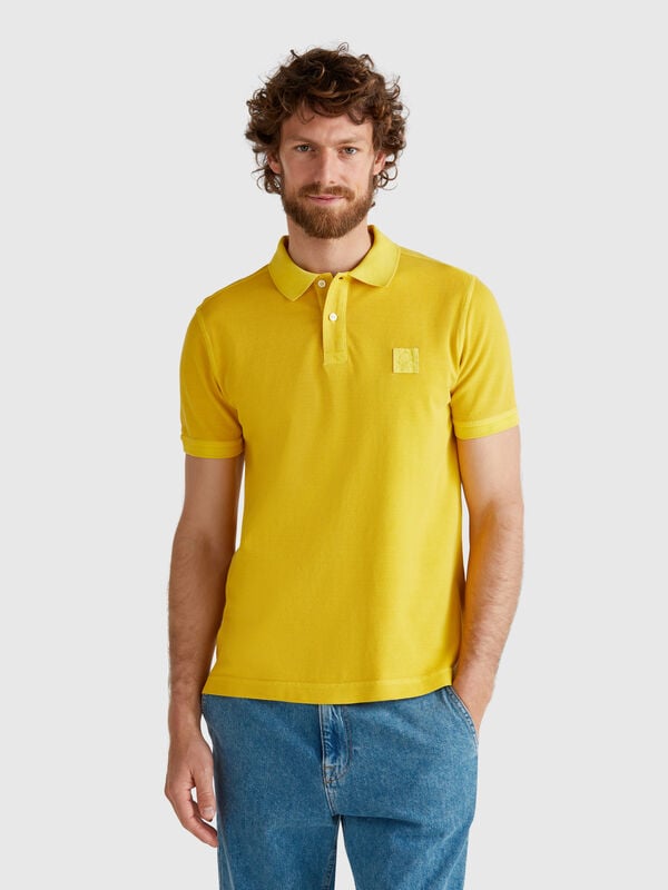 Polo jaune coupe classique Homme