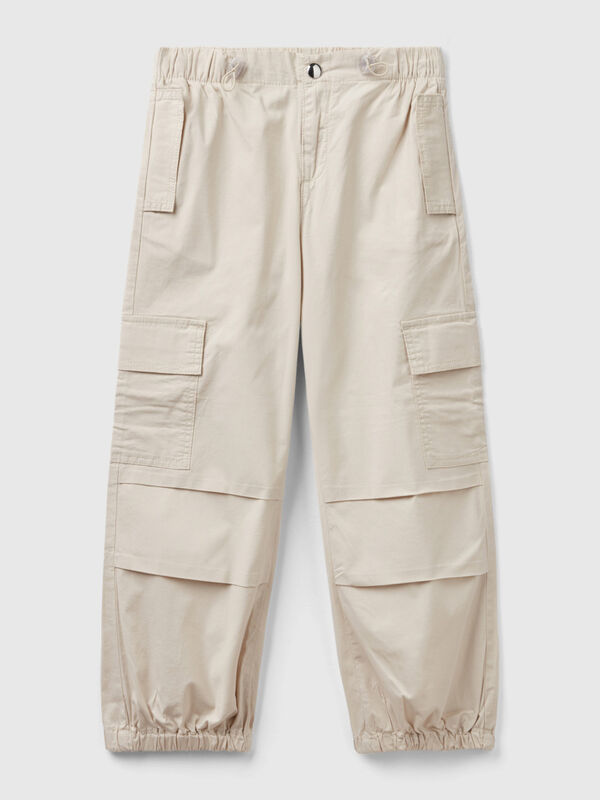 Pantalon cargo en coton stretch Filles