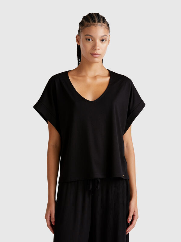 T-Shirt mit kastiger Passform Damen