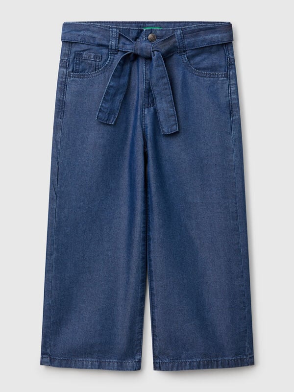 Wide fit trousers with belt Junior Girl