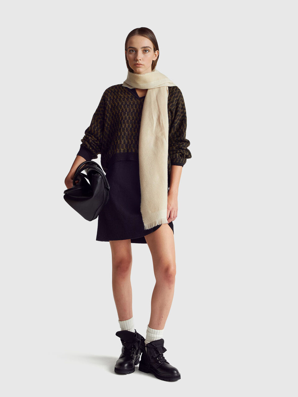 V NECK SWEATER L/S Femme image number null