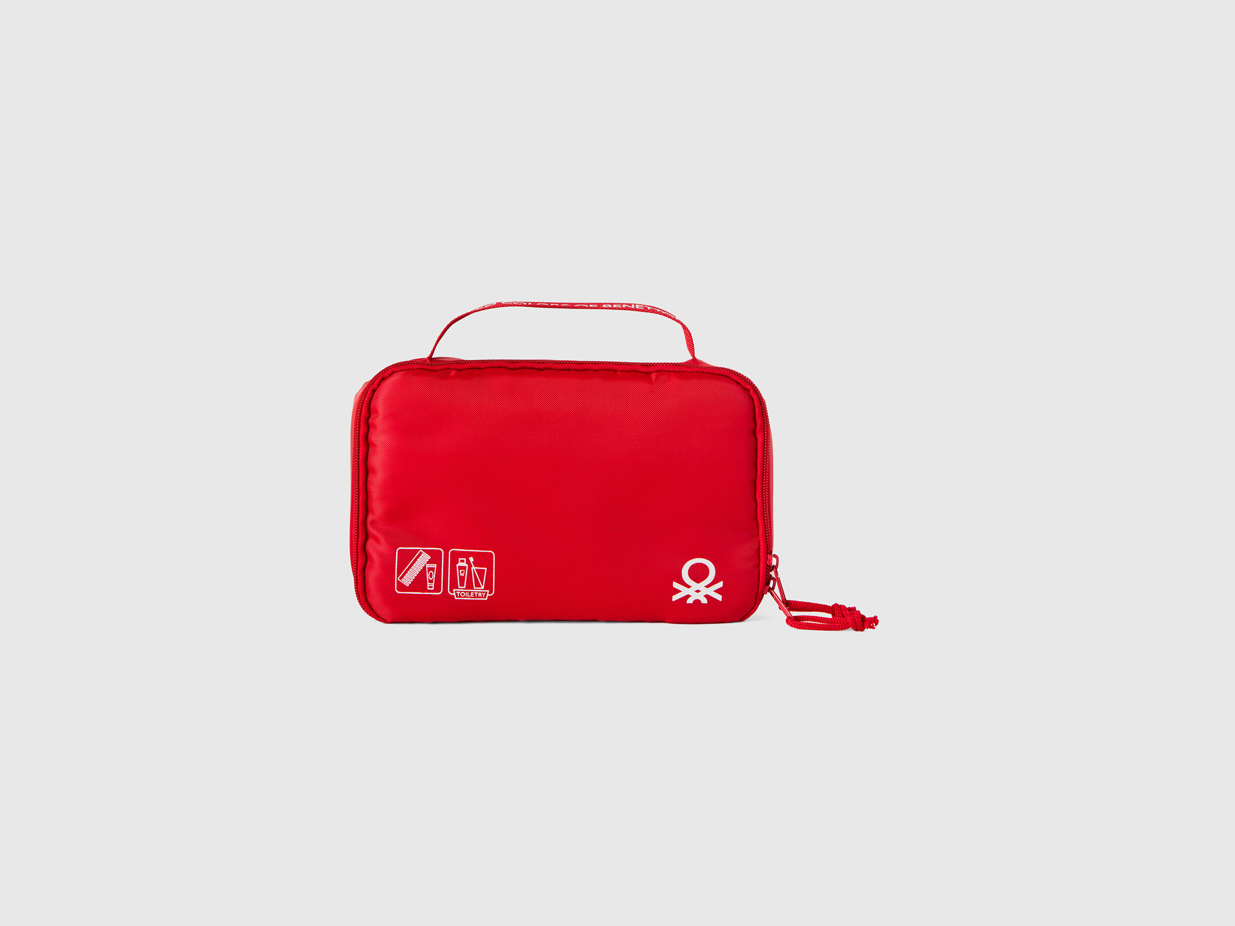 Kosmetiktasche in Rot mit Haken Rot Benetton