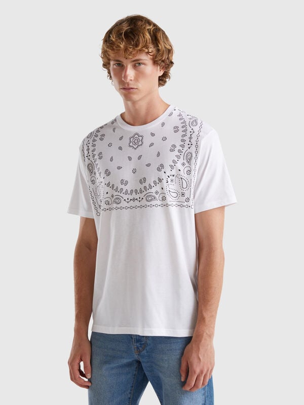 T-shirt à imprimé bandana Homme