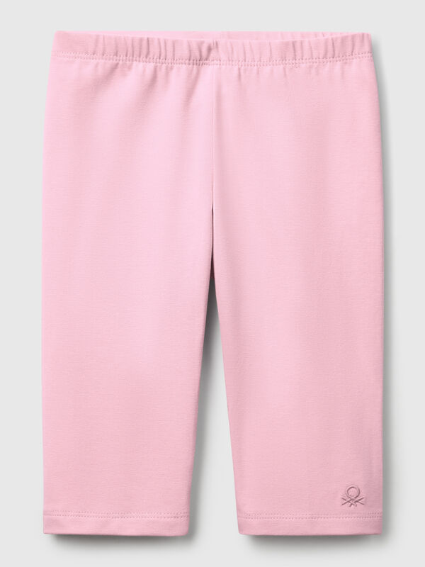 3/4-Leggings aus Stretch-Baumwolle Mädchen