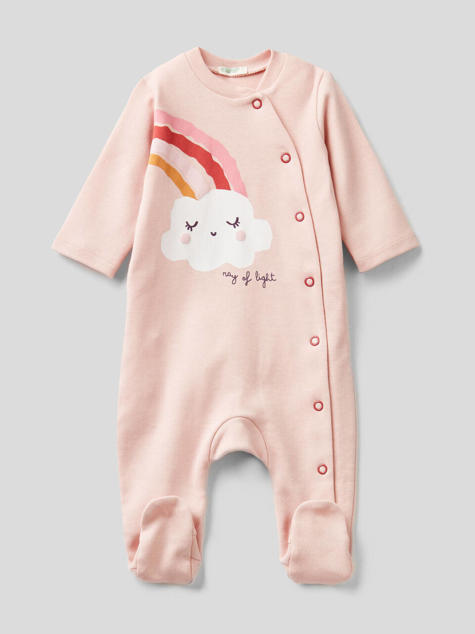 Onesie with print in 100% organic cotton image number 1