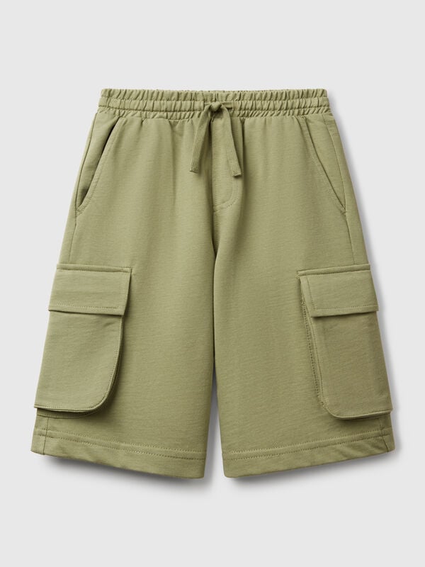 Cargo shorts in light sweat fabric Junior Boy