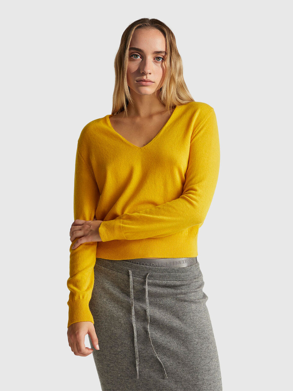 V NECK SWEATER L/S Damen image number null
