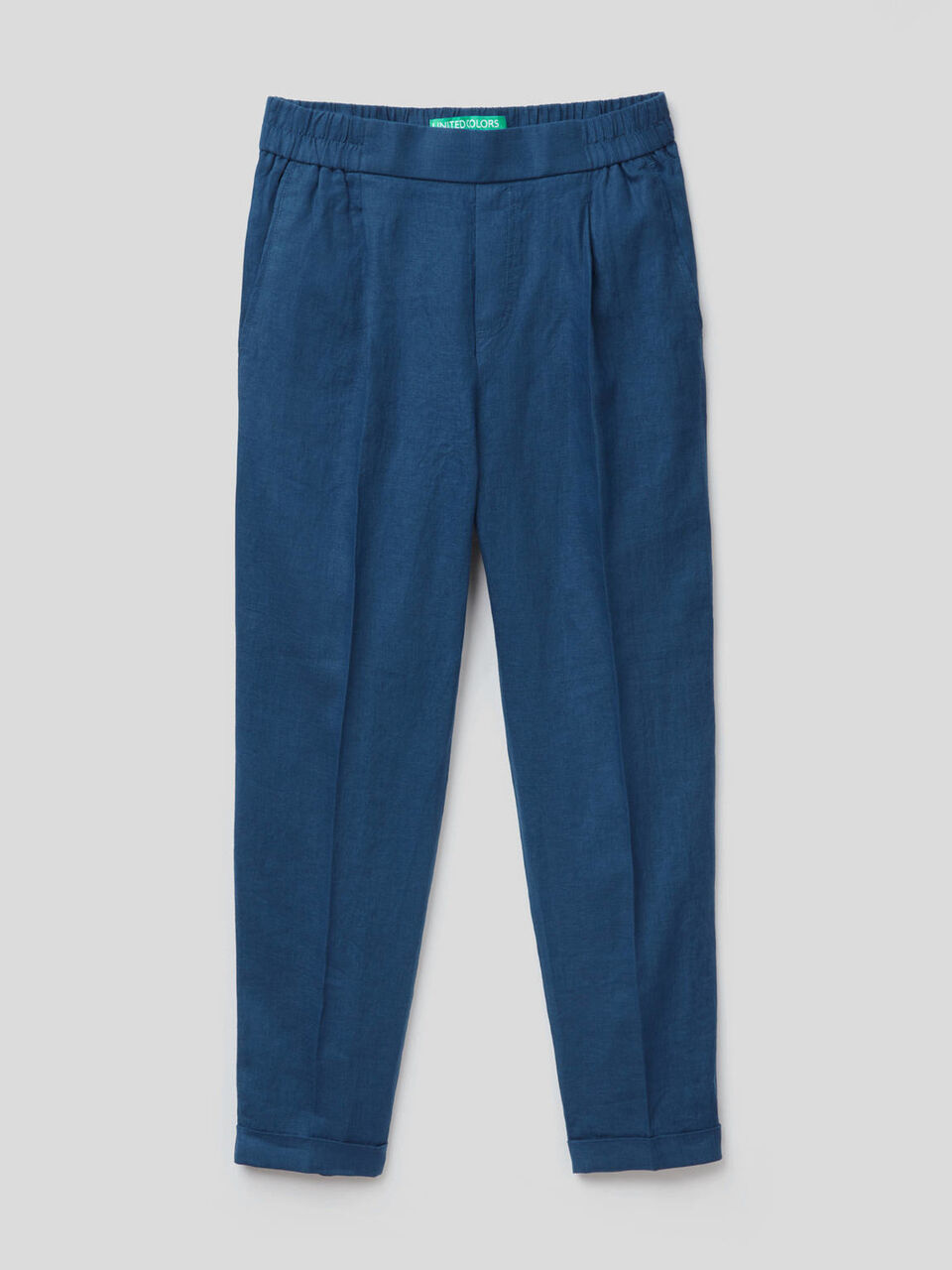 Cropped-Hose aus 100% Leinen image number 1