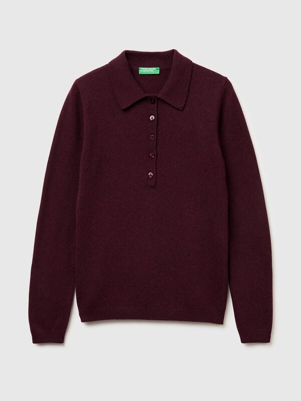 Cashmere blend knit polo Women