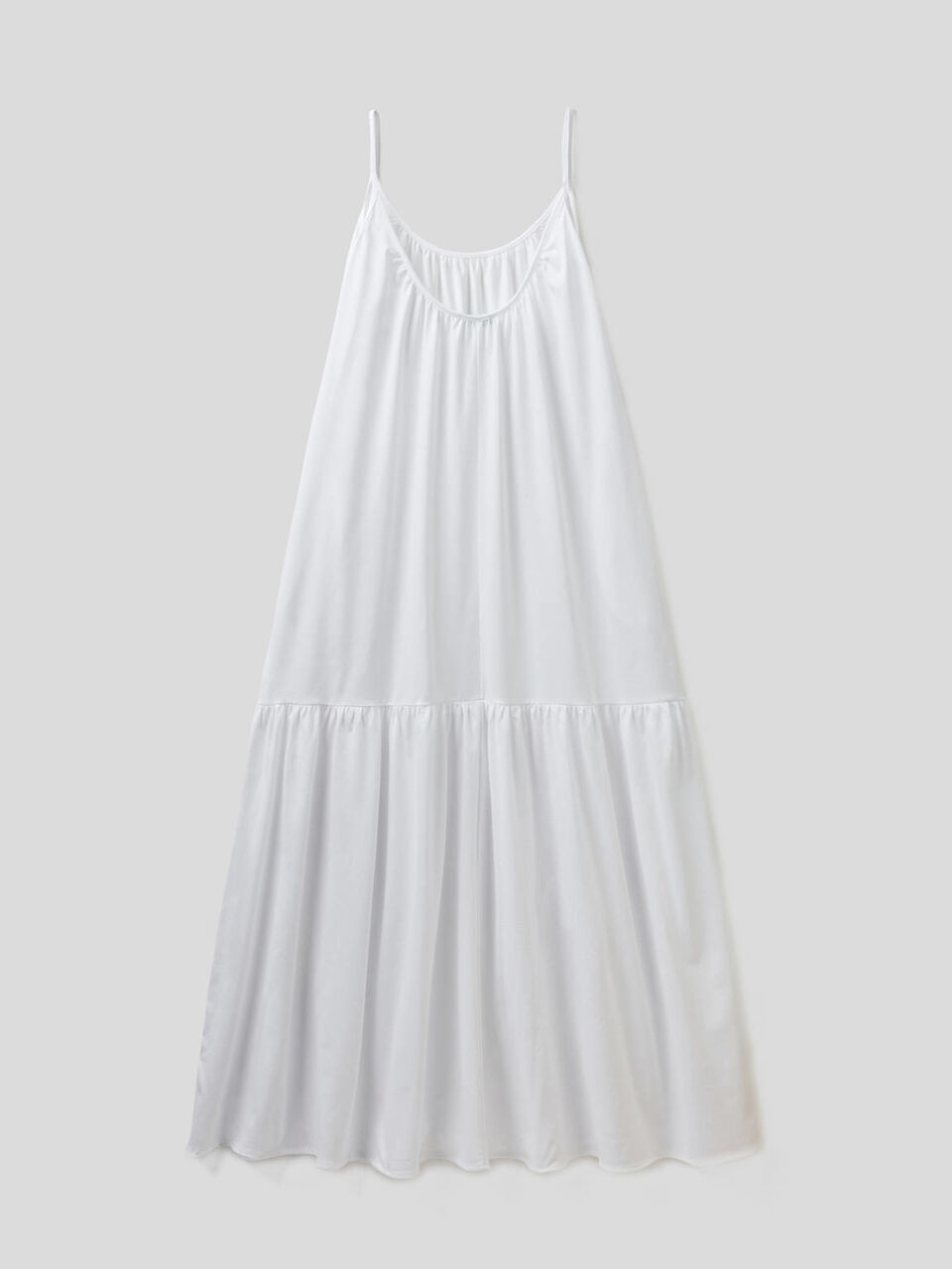 Maxi dress with shoulder straps in 100% cotton image number 2