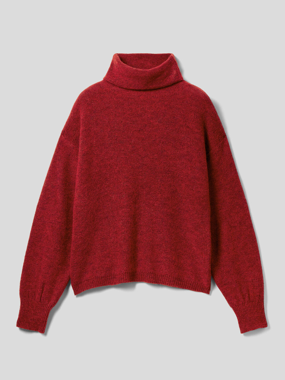 High neck sweater in wool blend image number 1