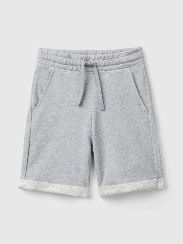 Bermudashorts aus reinem Baumwollfleece Jungen
