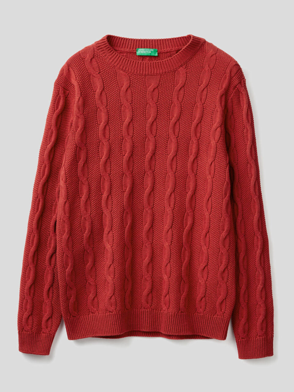 Pullover mit Rundausschnitt und Flechtmuster image number 1