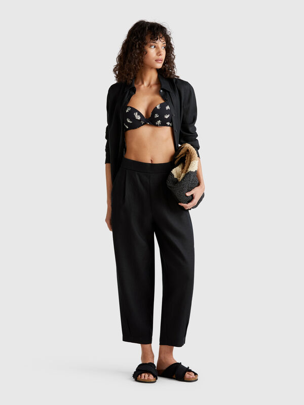 Pantalon doux pur lin Femme