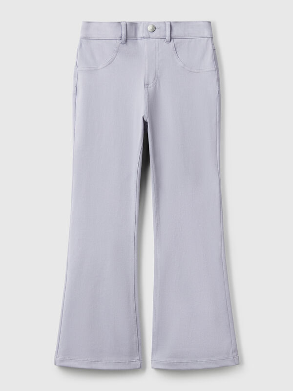Pantalon évasé en coton stretch Filles