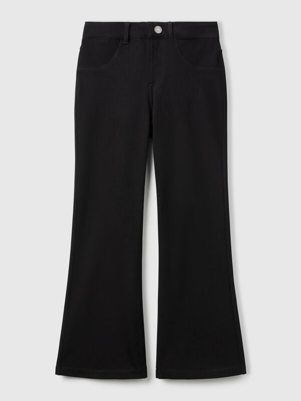 Pantalon évasé en coton stretch Filles
