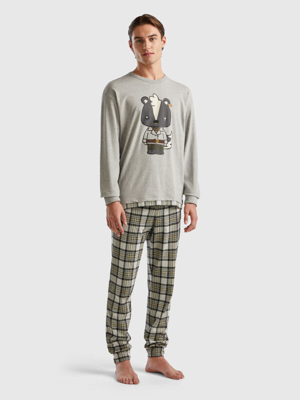 Pyjama long à imprimé mascotte