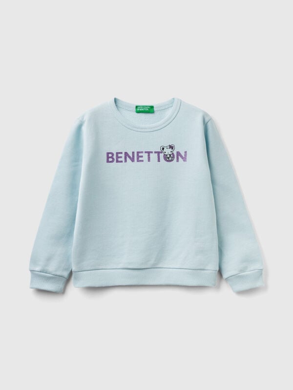 Sweatshirt aus 100% Bio-Baumwolle mit Logo Mädchen