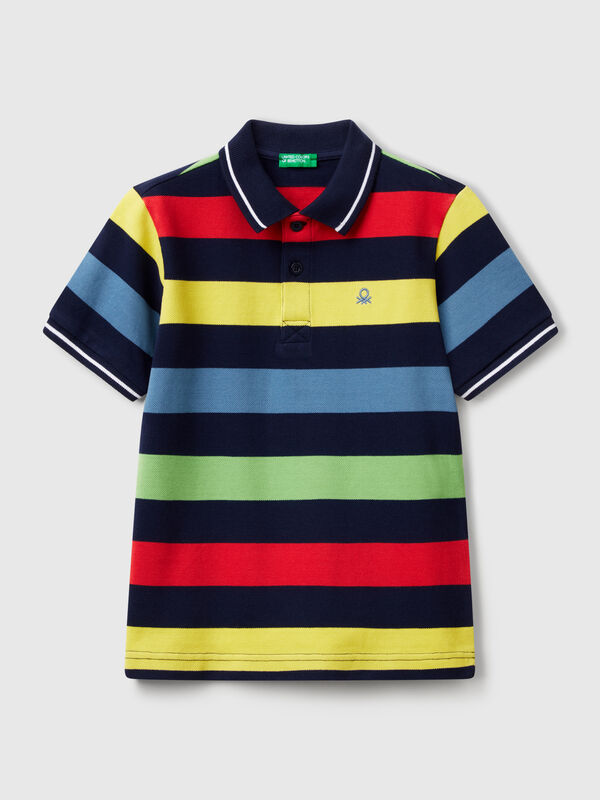 Gestreiftes Kurzarm-Poloshirt Jungen