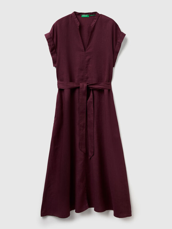 Robe 100% lin avec ceinture Femme