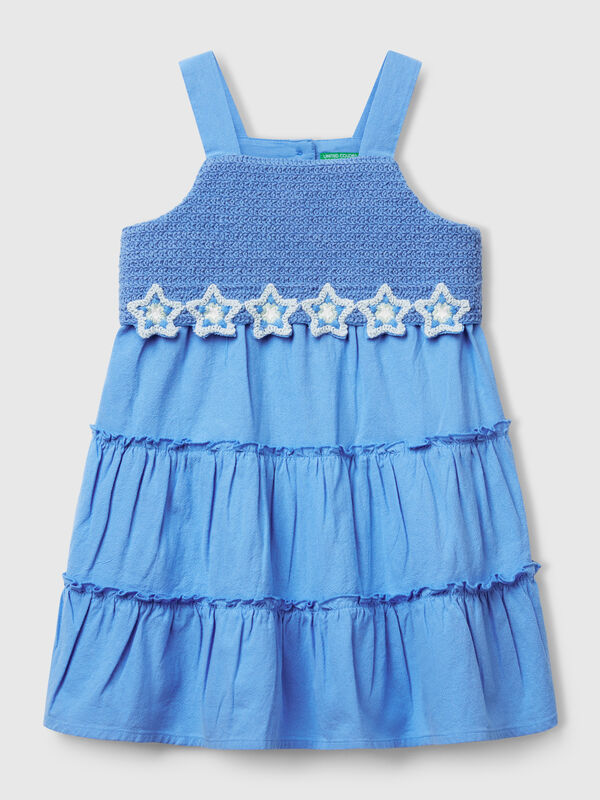 Kleid mit Makramee-Blumen Mädchen