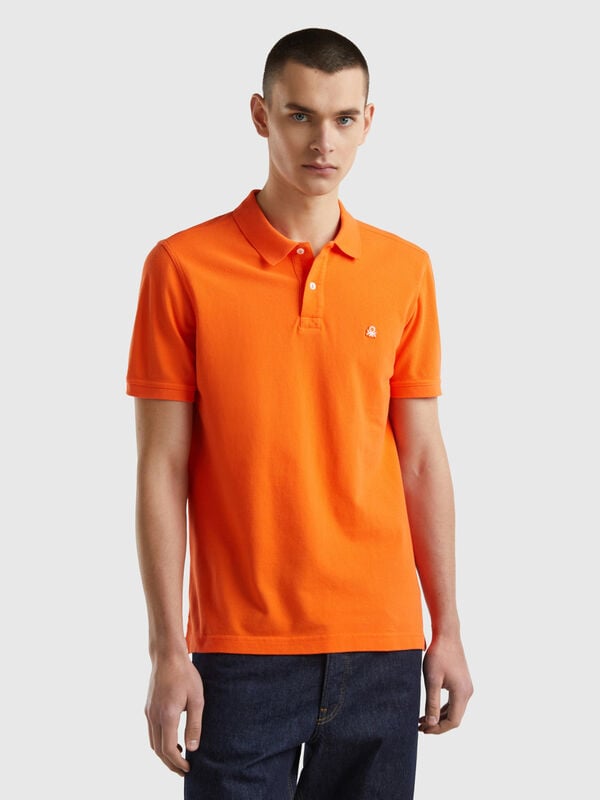 Polo coupe regular orange Homme