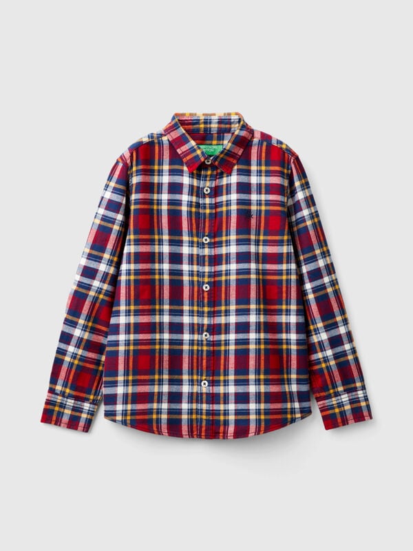 Plaid shirt in 100% cotton Junior Boy