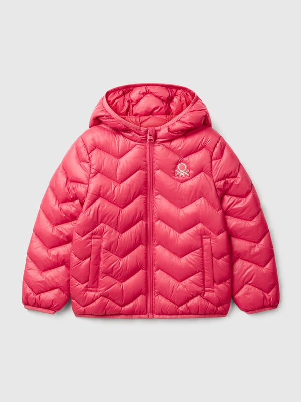 Wattierte Jacke mit Kapuze Mädchen